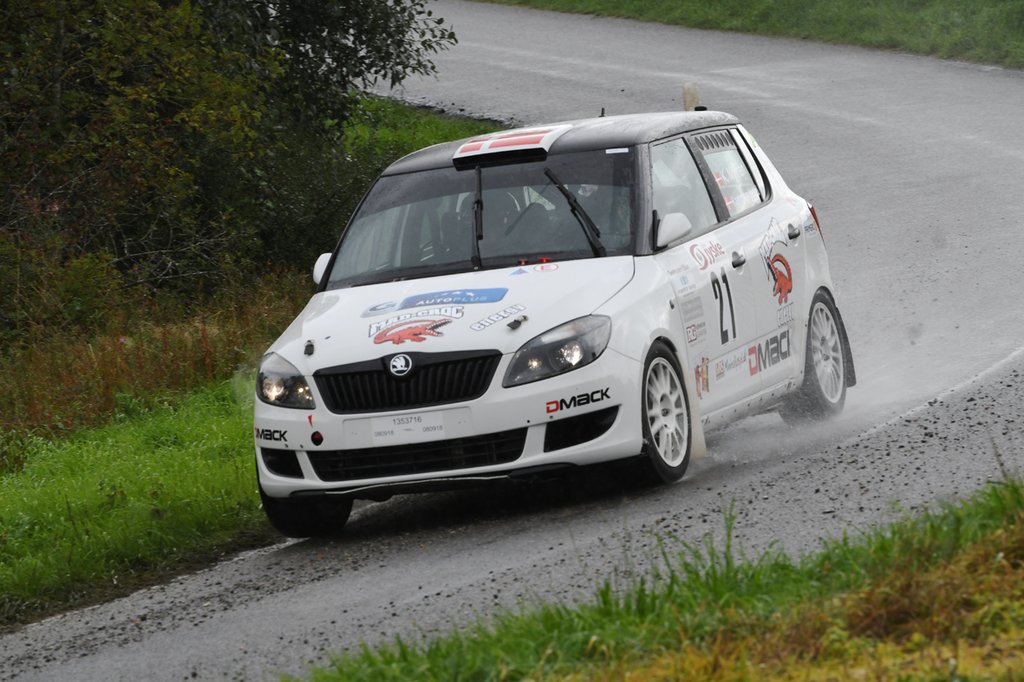 Kasper Nyman i sin Skoda Fabia R2 i sidste års semifinale og på vej mod en samlet tredjeplads i mesterskabet
(Foto: Specialpressen - autoMOTIV)